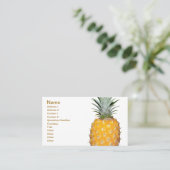 Tropische Ananas Visitenkarte (Stehend Vorderseite)