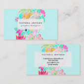 Tropische Ananas Visitenkarte (Vorne/Hinten)