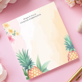 Tropische Ananas Wasserfarbe Personalisiert Notizblock