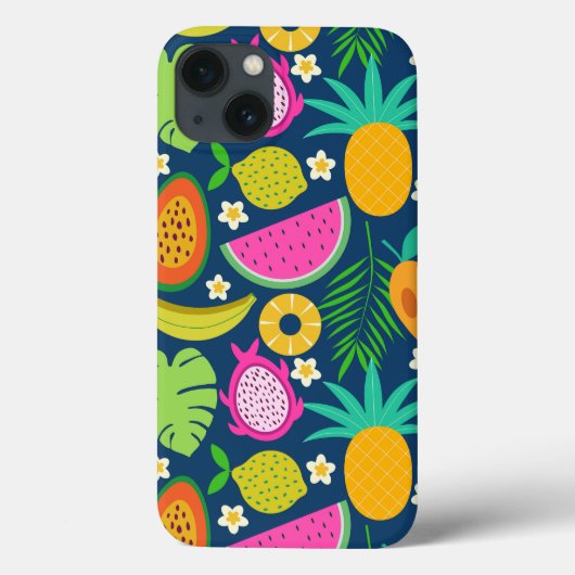 Tropische Ananas Wassermelone Banana Früchte Case-Mate iPhone Hülle (Rückseite)