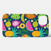Tropische Ananas Wassermelone Banana Früchte Case-Mate iPhone Hülle (Rückseite (Horizontal))