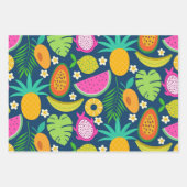 Tropische Ananas Wassermelone Banana Früchte Geschenkpapier Set (Vorderseite 3)