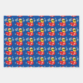 Tropische Ananas, Weihnachtsmann und Gummiduckie Geschenkpapier Set (Vorderseite 3)