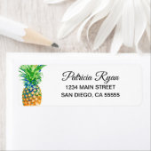 Tropische Ananas Weiße Rücksendeadresse (Insitu)