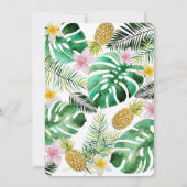 Tropische Ananas zum Geburtstag Einladung (Rückseite)