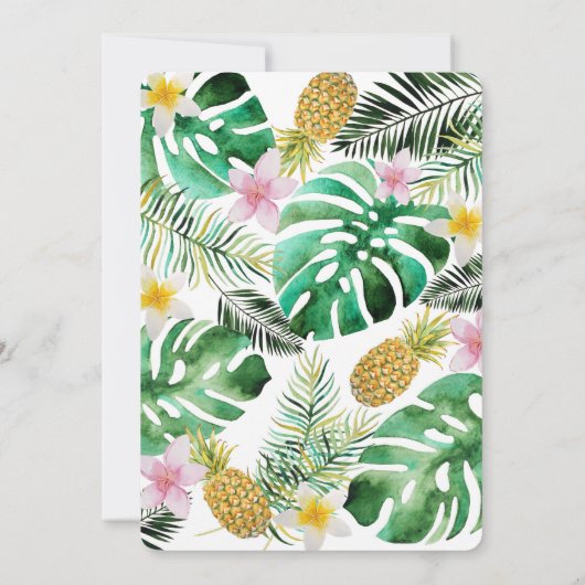 Tropische Ananas zum Geburtstag Einladung (Rückseite)