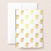 Tropische Ananas zum Hochzeitsfeiern Folienkarte (Rückseite mit Umschlag)