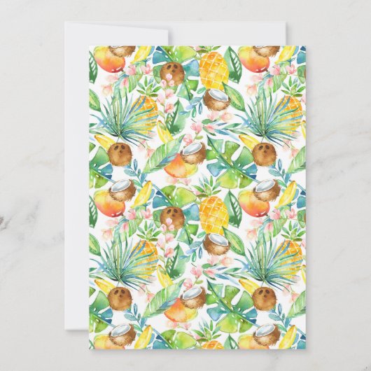 Tropische Ananas zum zweiten Geburtstag Einladung (Rückseite)