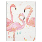 Tropische | Ansammlung der Flamingos Klemmbrett (Rückseite)
