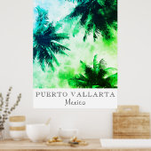 *~* Tropische AP25 Reisepersonalize - Palm Tree P Poster (Küche)