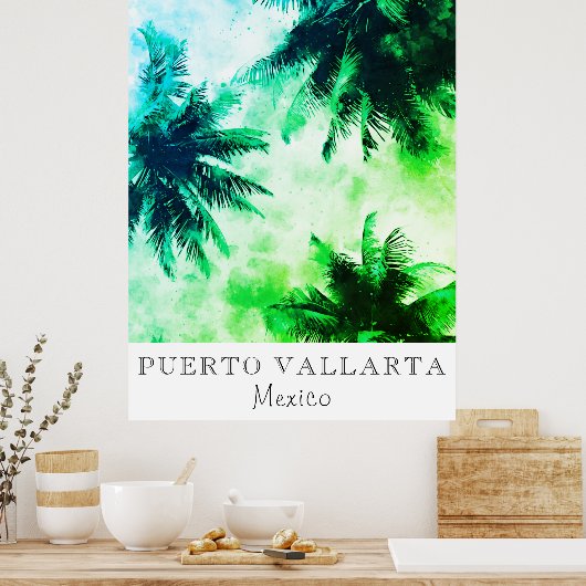 *~* Tropische AP25 Reisepersonalize - Palm Tree P Poster (Küche)