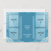 Tropische Aquamarine Hochzeit 4 Fotos Wohnung Dank Dankeskarte (Rückseite)