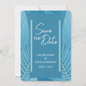 Tropische Aquamarine Hochzeit Speichern Sie die Da Save The Date (Vorderseite)