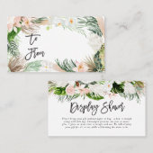 Tropische Aquarellbaby ohne Wrackdusche Platzkarte (Vorne/Hinten)