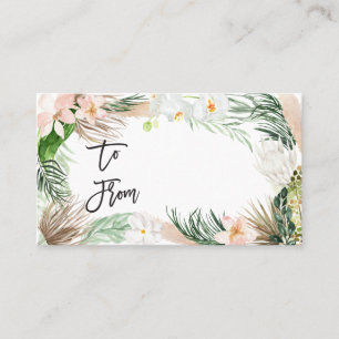 Tropische Aquarellbaby ohne Wrackdusche Platzkarte