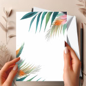 Tropische Aquarellblüte und Jaguar Einladung