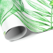Tropische Aquarellfarbe Pastel Monstera Geschenkpapier (Rolleneckpunkt)