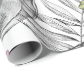 Tropische Aquarellfarbe Pastel Monstera Geschenkpapier (Rolleneckpunkt)