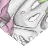 Tropische Aquarellfarbe Pastel Monstera Tischdecke (Schrägansicht)