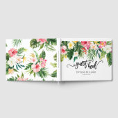 Tropische Aquarellfarben-Blume Hochzeitsbuch Gästebuch (Voll)