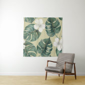 Tropische Aquarellfarben-Pflanze: nahtloses Muster Wandteppich (Beispiel)