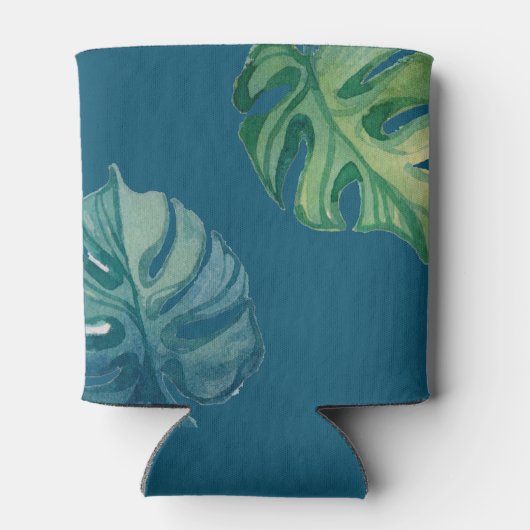 Tropische Aquarellfolien Dosenkühler (Rückseite)