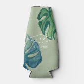 Tropische Aquarellfolien Flaschenkühler (Vorderseite)