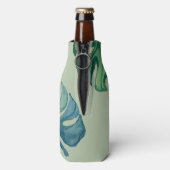 Tropische Aquarellfolien Flaschenkühler (Flasche Rückseite)