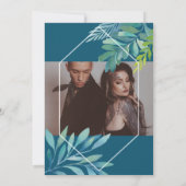 Tropische Aquarellfolien Save the Date (Rückseite)