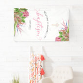 Tropische Aquarelltaufe willkommen Banner (Insitu)