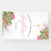 Tropische Aquarelltaufe willkommen Banner (Horizontal)