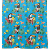 Tropische Aquarelltukane Duschvorhang (Vorderseite)