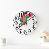 Tropische Ara-Papagei-Vogel-Mauer-Uhr Große Wanduhr (Zuhause)