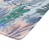 Tropische Art-Blumenmuster Schneidebrett (Ecke)