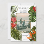 Tropische Atemluft Botanisches Foto Save the Date Einladung (Vorderseite)