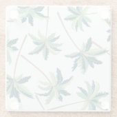 Tropische australische Fuchsschwanz-Palme Glasuntersetzer (Rückseite)