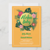Tropische Babydusche - geschlechtsneutral Einladung (Vorderseite)
