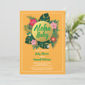 Tropische Babydusche - geschlechtsneutral Einladung (Stehend Vorderseite)