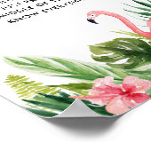 Tropische Babydusche Spätabentaucher-Unterschrift Poster (Ecke)