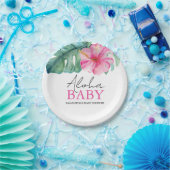 Tropische Babydusche verfügbar Pappteller (Party)