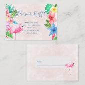 Tropische Babyduschkarte für eine Windelraffinerie Begleitkarte (Vorne/Hinten)