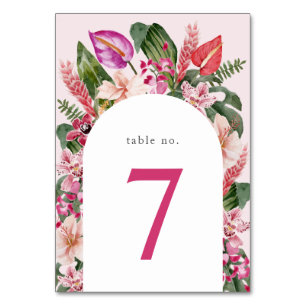 Tropische Babyparty Tischnummer