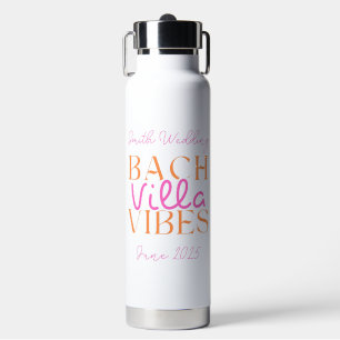 Tropische Bach Villa Vibes Rosa Junggesellinnen-Ab Trinkflasche