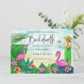 *~* Tropische Bachelorette Girls Weekend AR28 Einladung (Stehend Vorderseite)