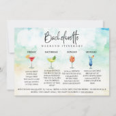 *~* Tropische Bachelorette Girls Weekend AR28 Einladung (Rückseite)