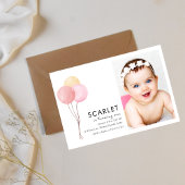 Tropische Ballons Einladung zum ersten Geburtstag