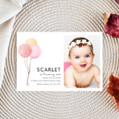 Tropische Ballons Einladung zum ersten Geburtstag