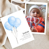 Tropische Ballons Einladung zum ersten Geburtstag