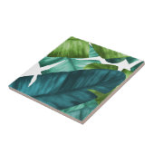 Tropische Banane verlässt einzigartiges Muster Fliese (Seite)