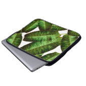 Tropische Bananen-Blätter, Dschungelblätter, nahtl Laptopschutzhülle (Vorne Knopf)